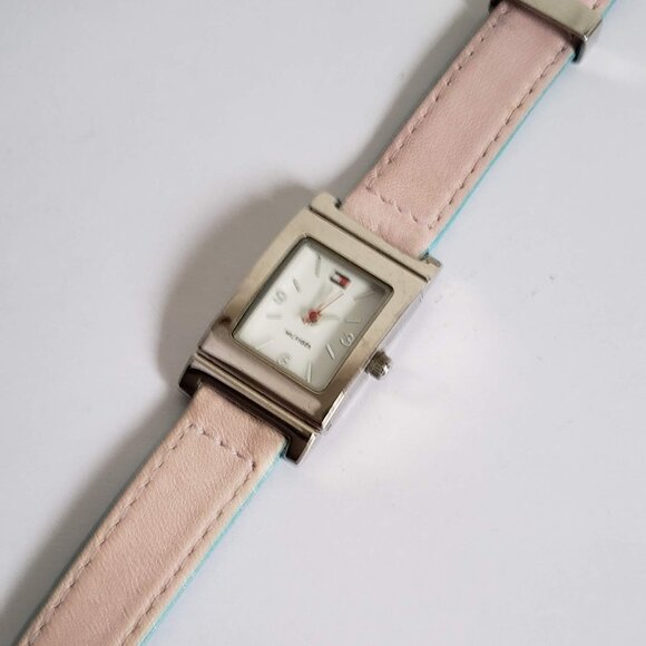 TOMMY HILFIGER Watch Reversible Leather Band Pink Blue - Picture 3 of 14